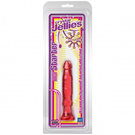 Розовый анальный стимулятор Crystal Jellies 6" Anal Starter - 11,9 см.