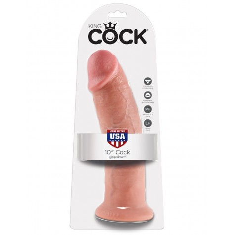 Большой фаллоимитатор 10" Cock на присоске - 25,4 см.