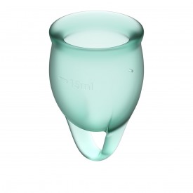 Набор темно-зеленых менструальных чаш Feel confident Menstrual Cup