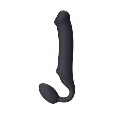 Черный безремневой страпон Silicone Bendable Strap-On XL